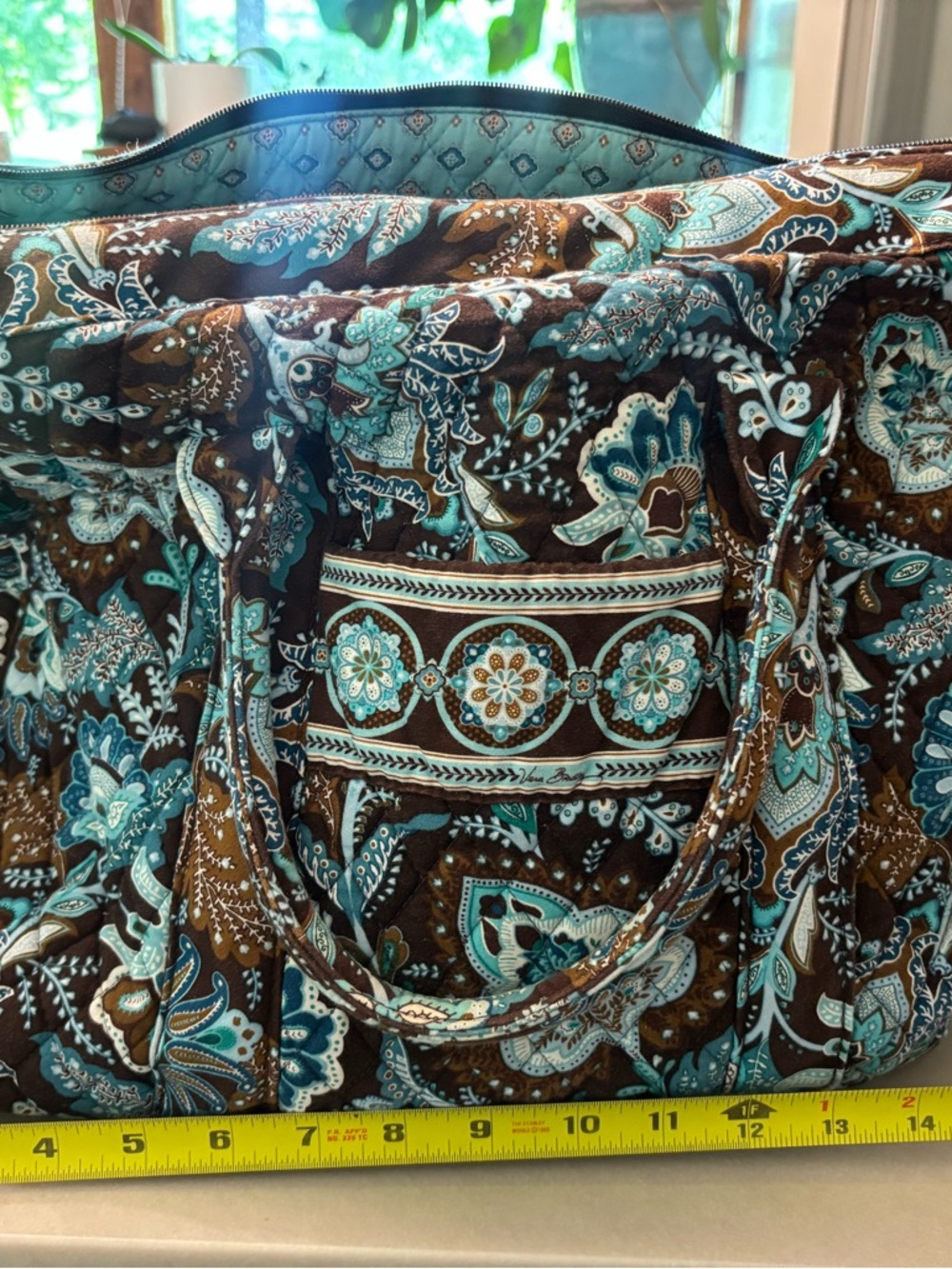 Vera Bradley Retired Print Java Blue Y2K 8pc Rolling Paisley Luggage Set - Picture 14 of 16